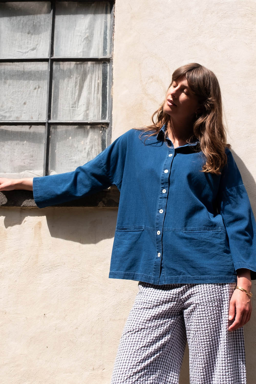 Textured Denim Anya Blouse