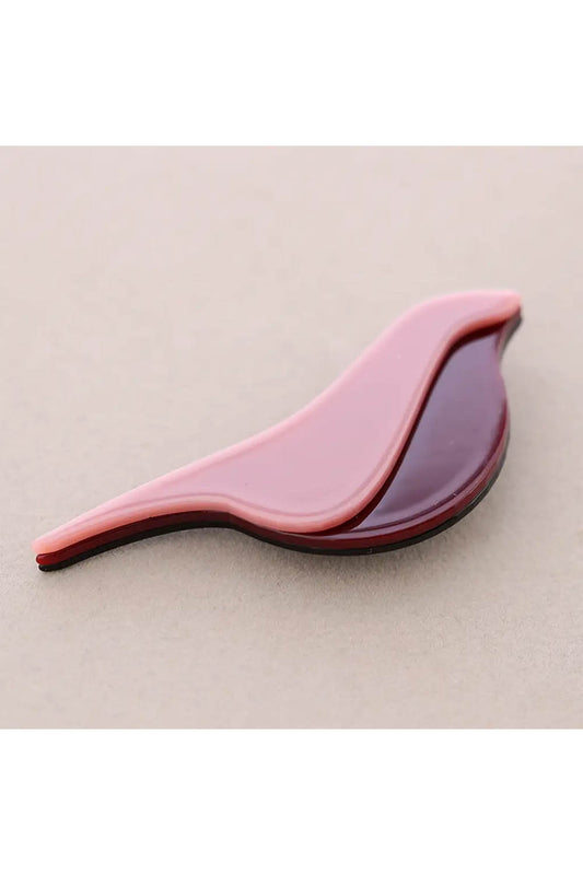 Bicolour Bird Resin Brooch