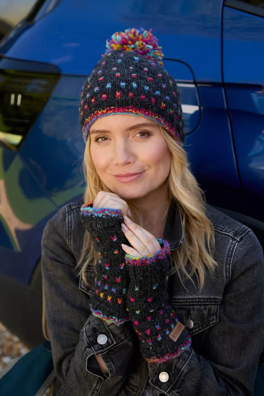 Mosaic Bobble Beanie