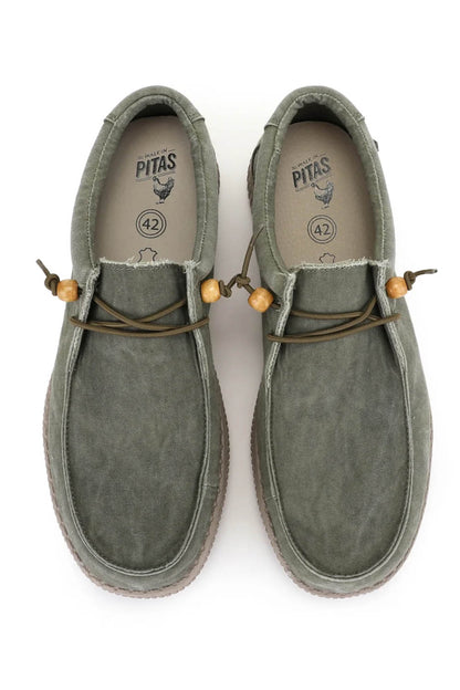 Walk in Pitas Wallabi Washed Shoes Mostaza