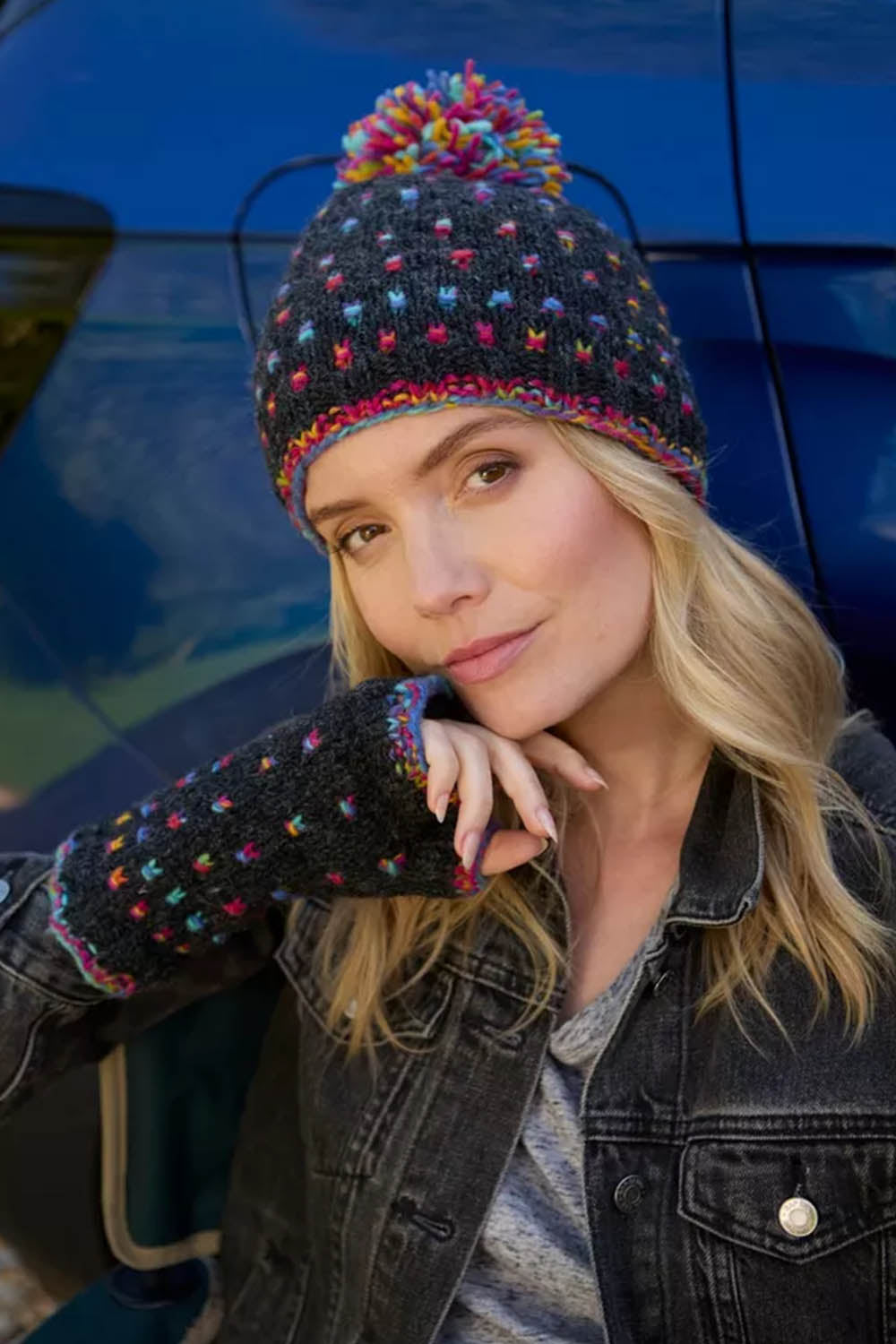 Mosaic Bobble Beanie