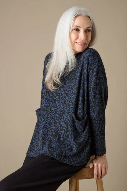 Ikat Soft Jersey Relaxed Top