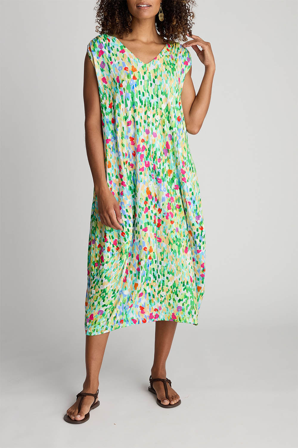 Impressionist Garden Jersey Dress