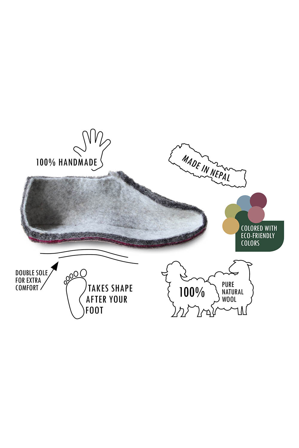 Merino Wool Suede Soled Slippers
