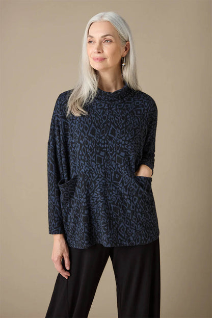 Ikat Soft Jersey Relaxed Top