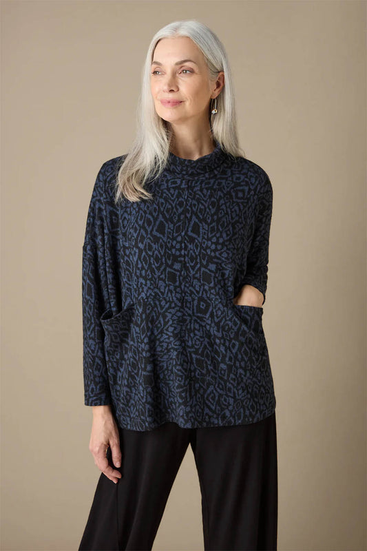 Ikat Soft Jersey Relaxed Top