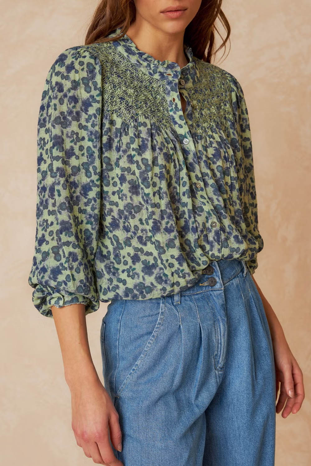 Smock Embroidered Shirt