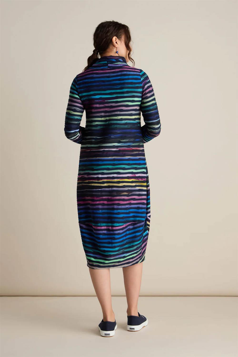 Textured Watercolour Landscape Cowl Dress