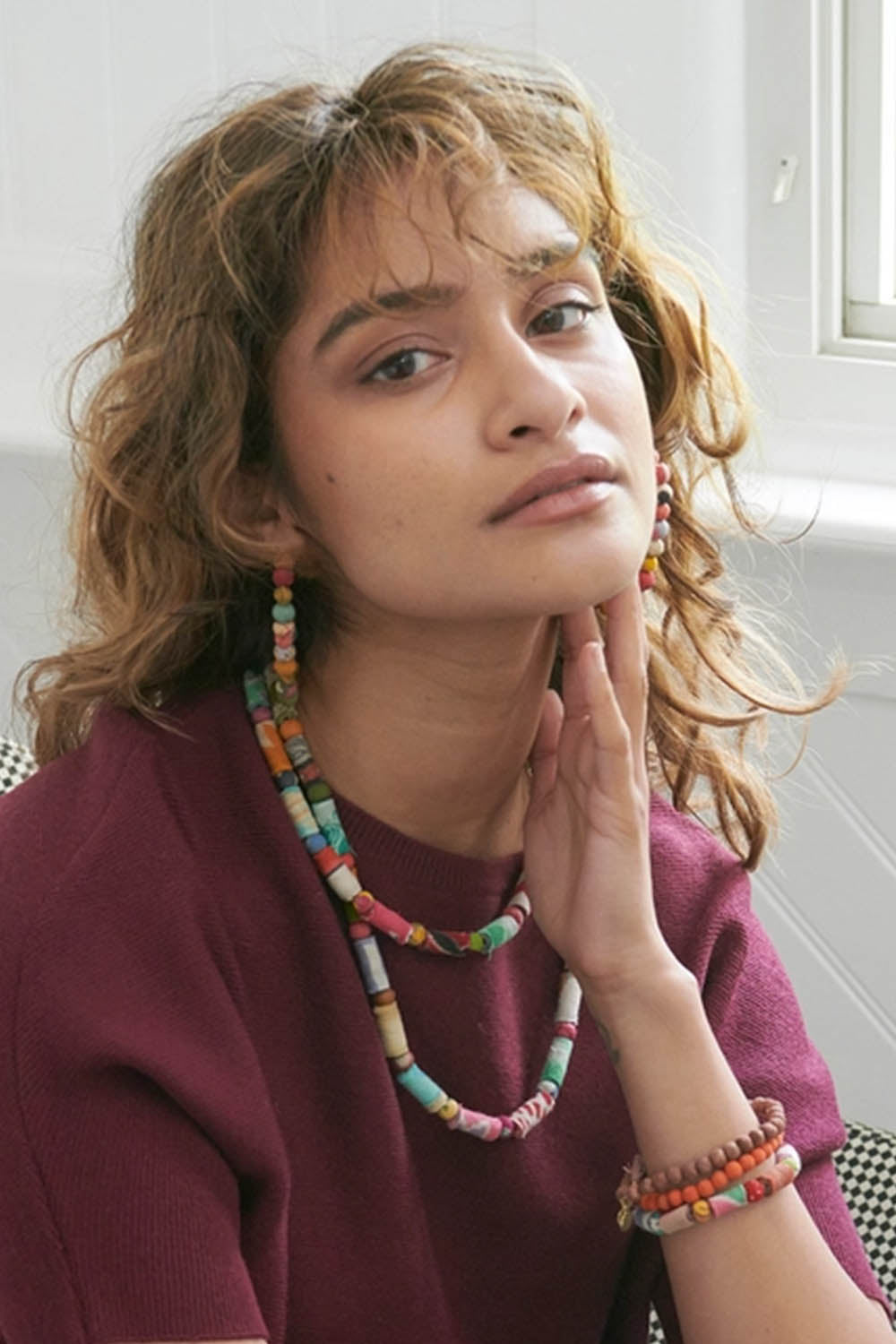 Kantha Dot Dash Necklace
