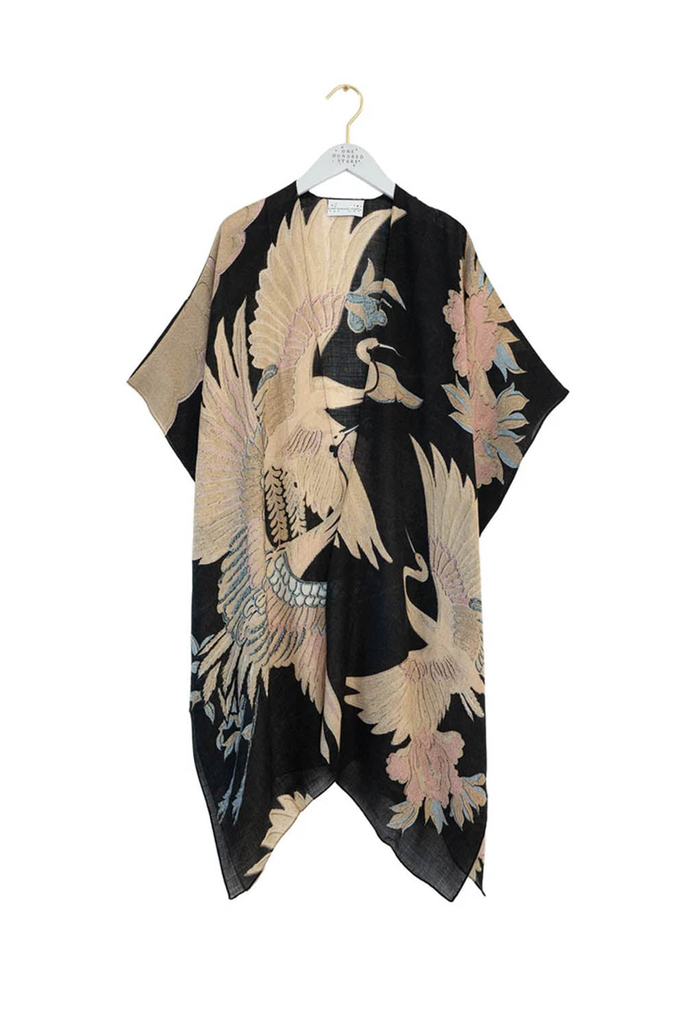 Crane Black Wool Throwover