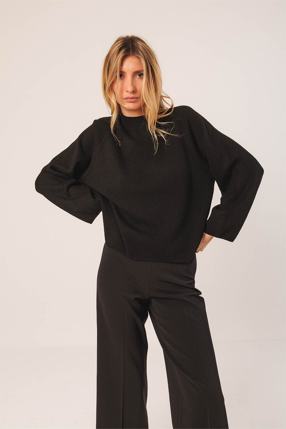 Perkins Collar Ribbed Sweater