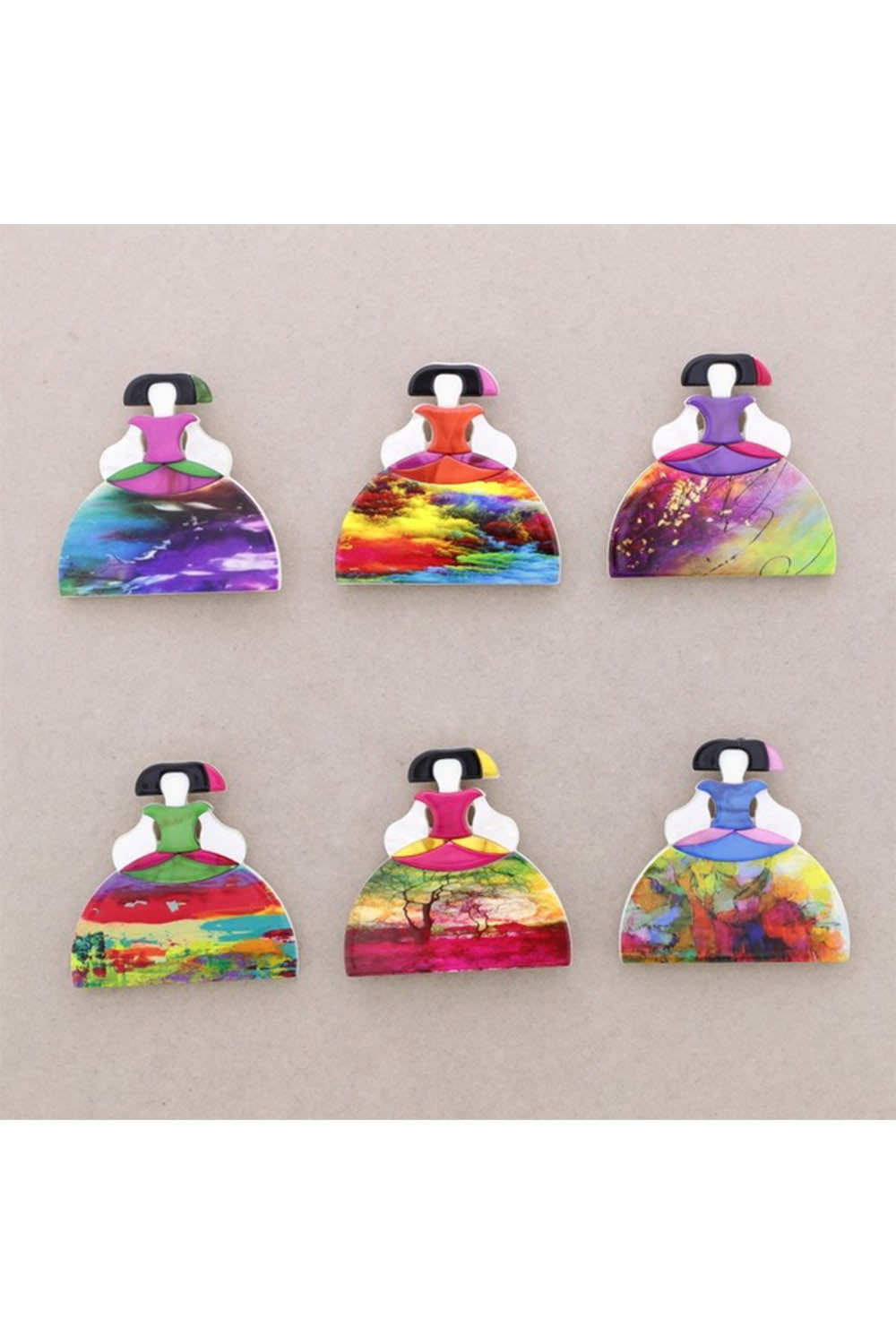 Magnetic Large Menina Brooch