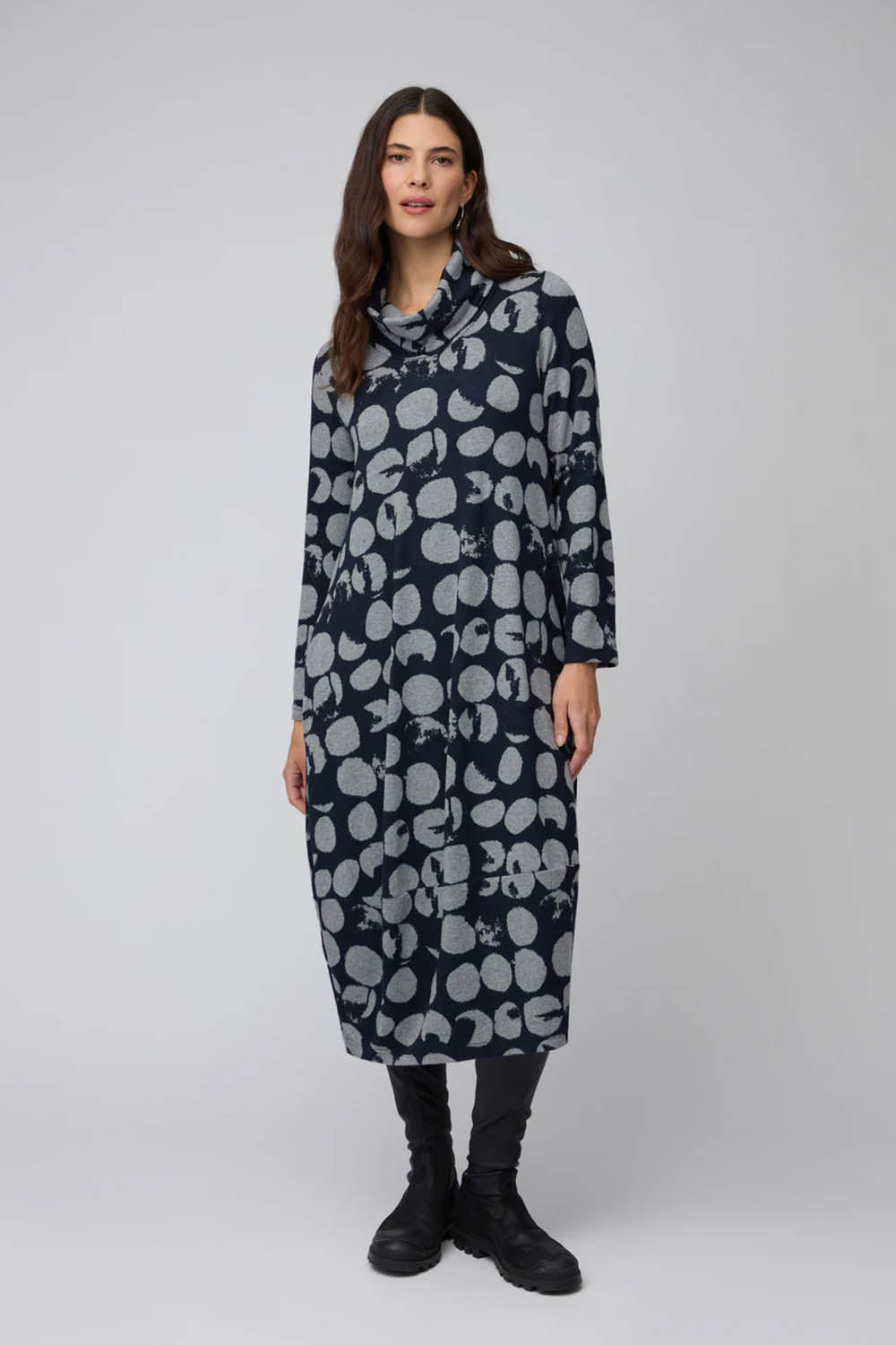 Brushed Jersey Spotted Bubble Dress