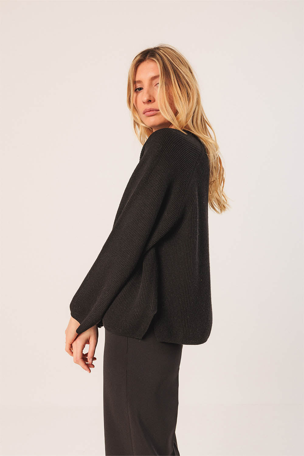 Perkins Collar Ribbed Sweater