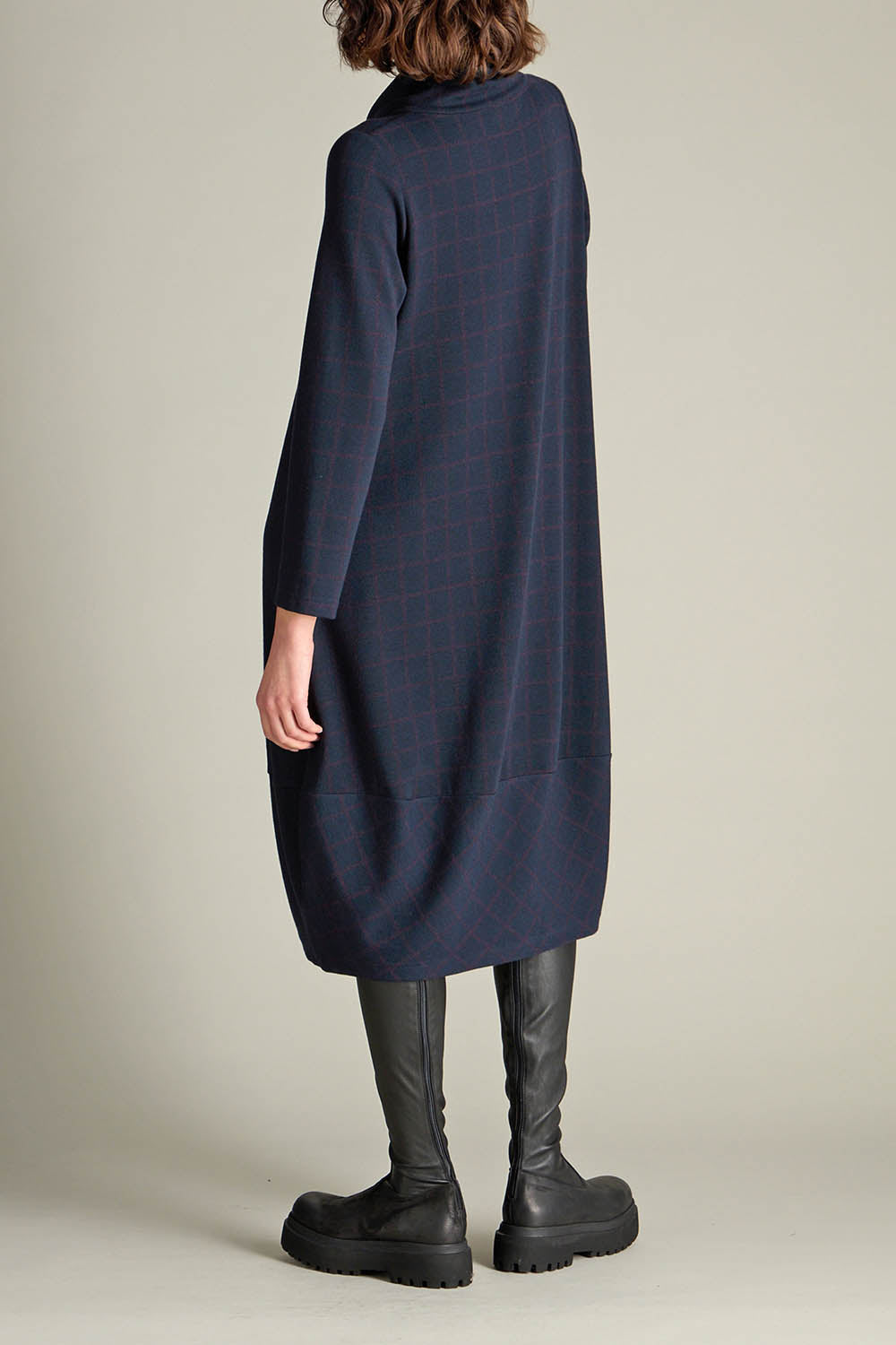 Small Broken Check Zip Bubble Dress