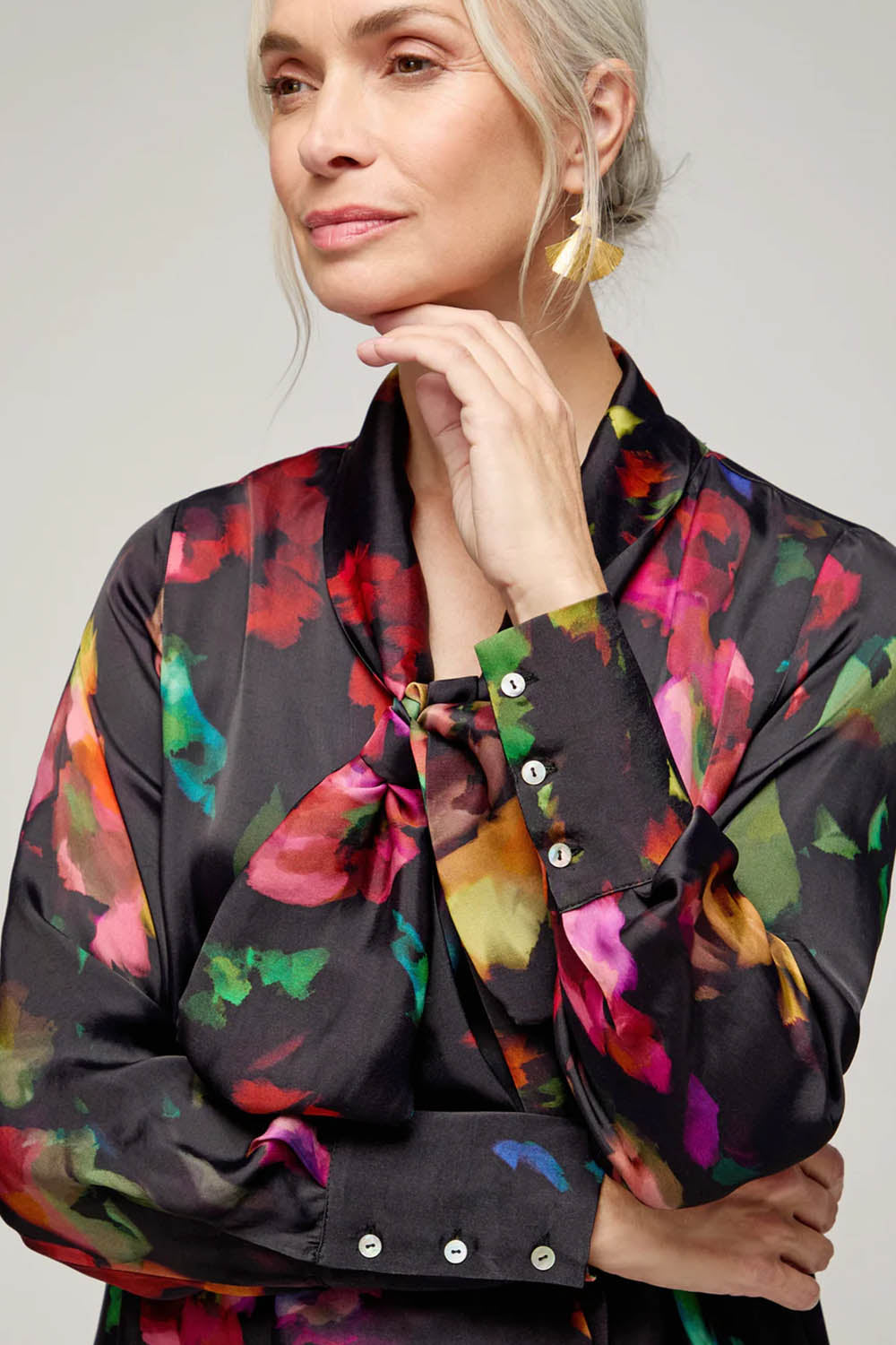 Abstract Painterly Floral Dress