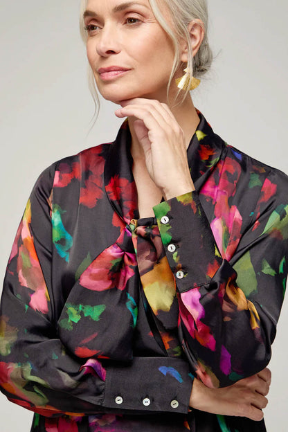Abstract Painterly Floral Dress