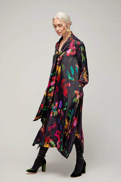 Abstract Painterly Floral Dress