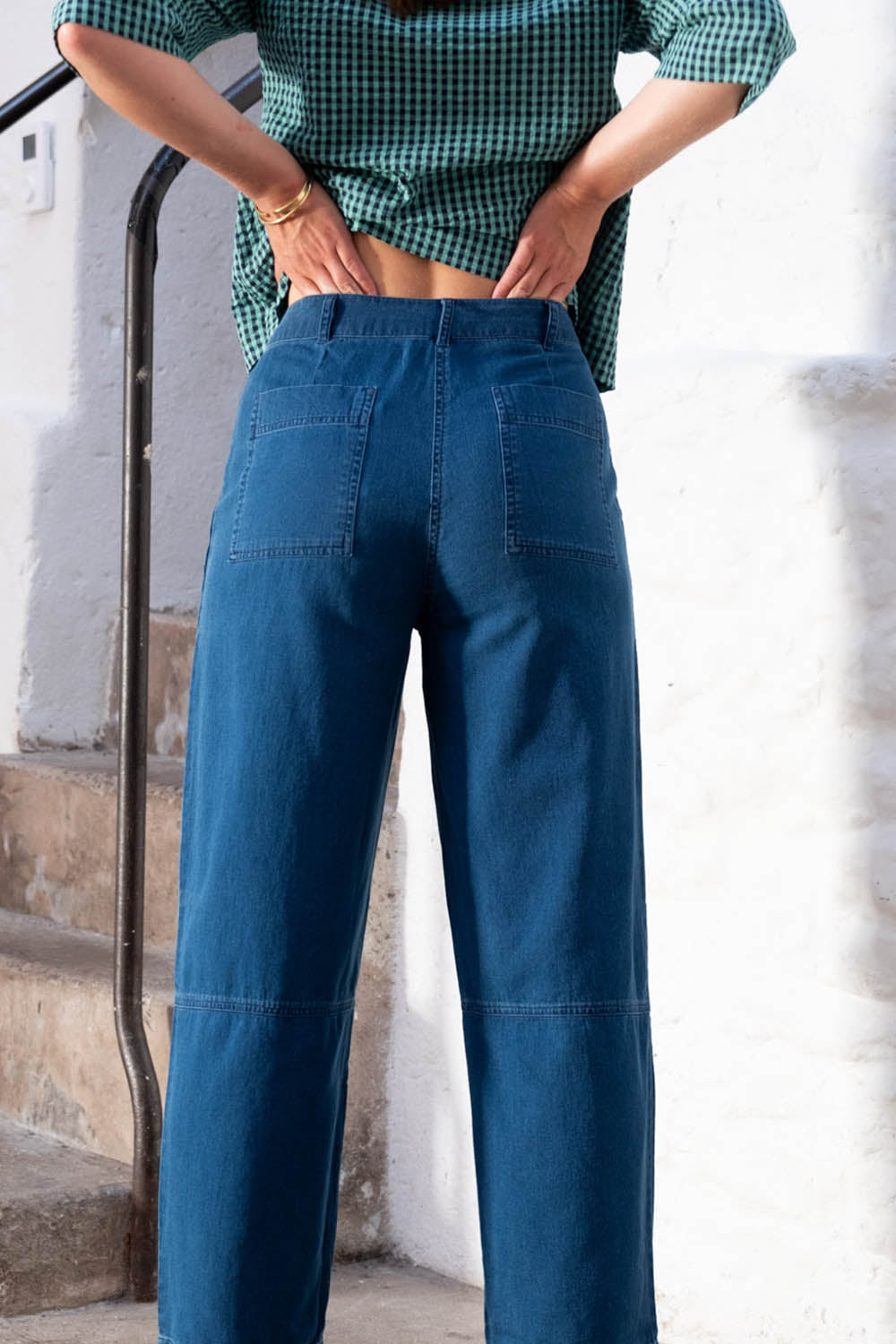 Textured Denim Margate Trousers
