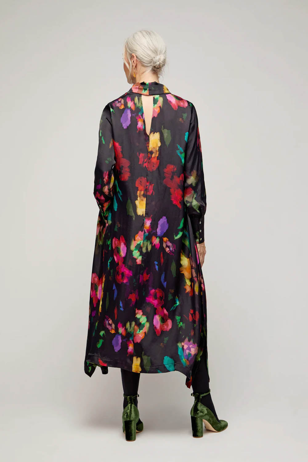 Abstract Painterly Floral Dress