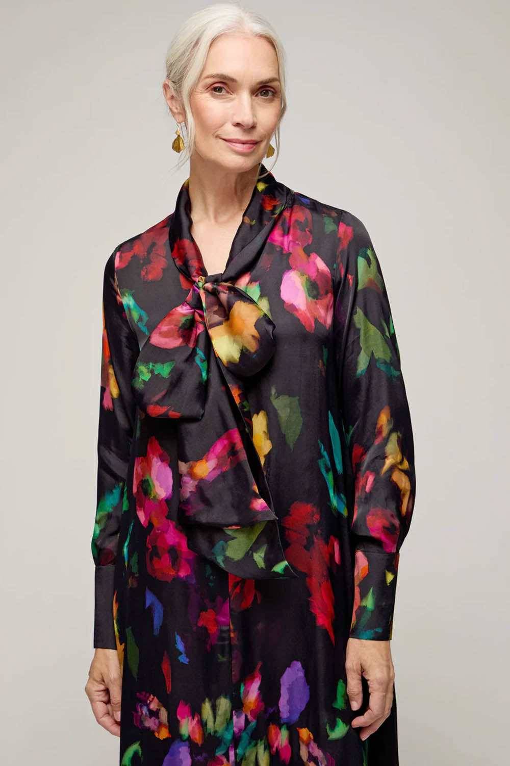 Abstract Painterly Floral Dress