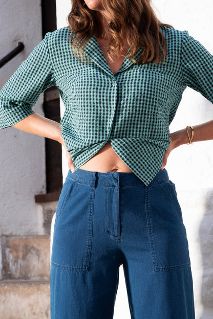 Textured Denim Margate Trousers