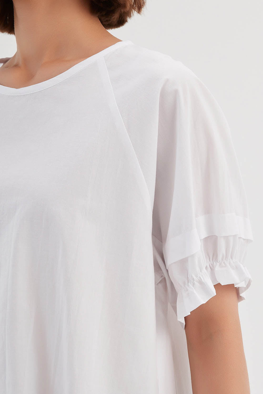 Ruffle Sleeve Detail Top