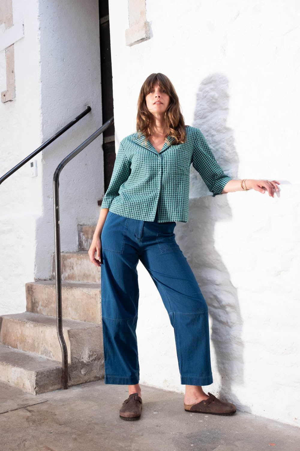 Textured Denim Margate Trousers