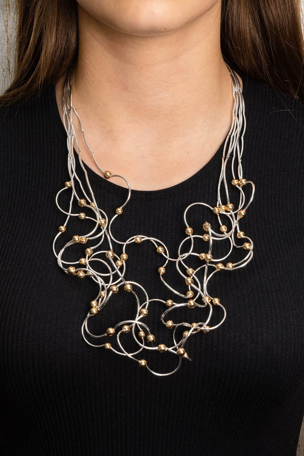 Bobble Statement Necklace Mixed
