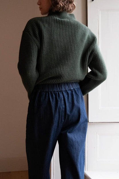 Denim Anna Wide Leg Trousers