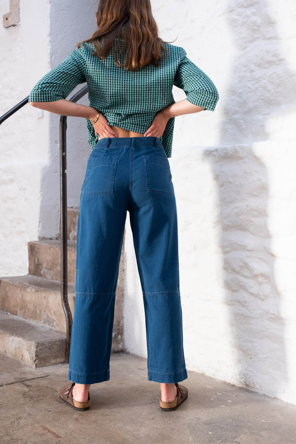 Textured Denim Margate Trousers
