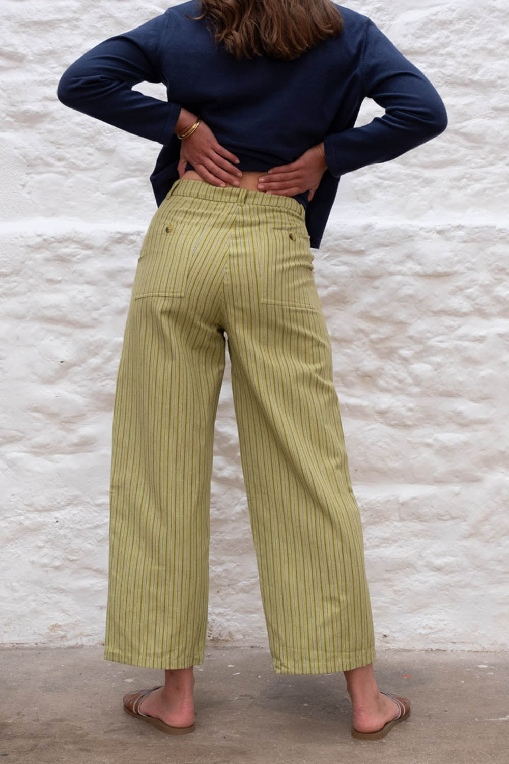 Striped Harper Wide Leg Trousers