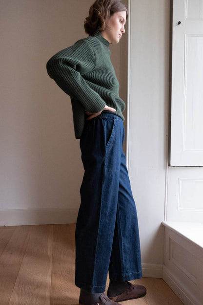 Denim Anna Wide Leg Trousers