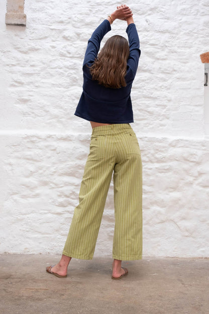 Striped Harper Wide Leg Trousers