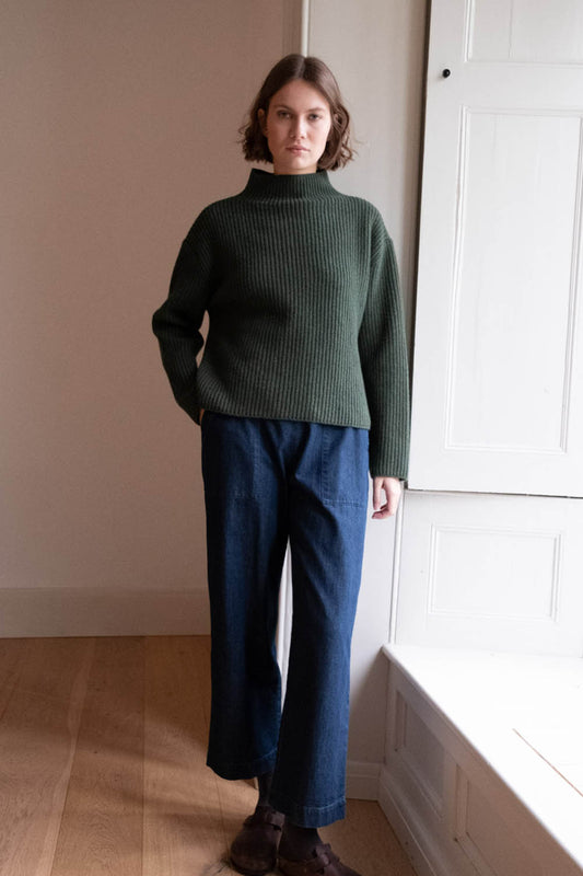 Denim Anna Wide Leg Trousers