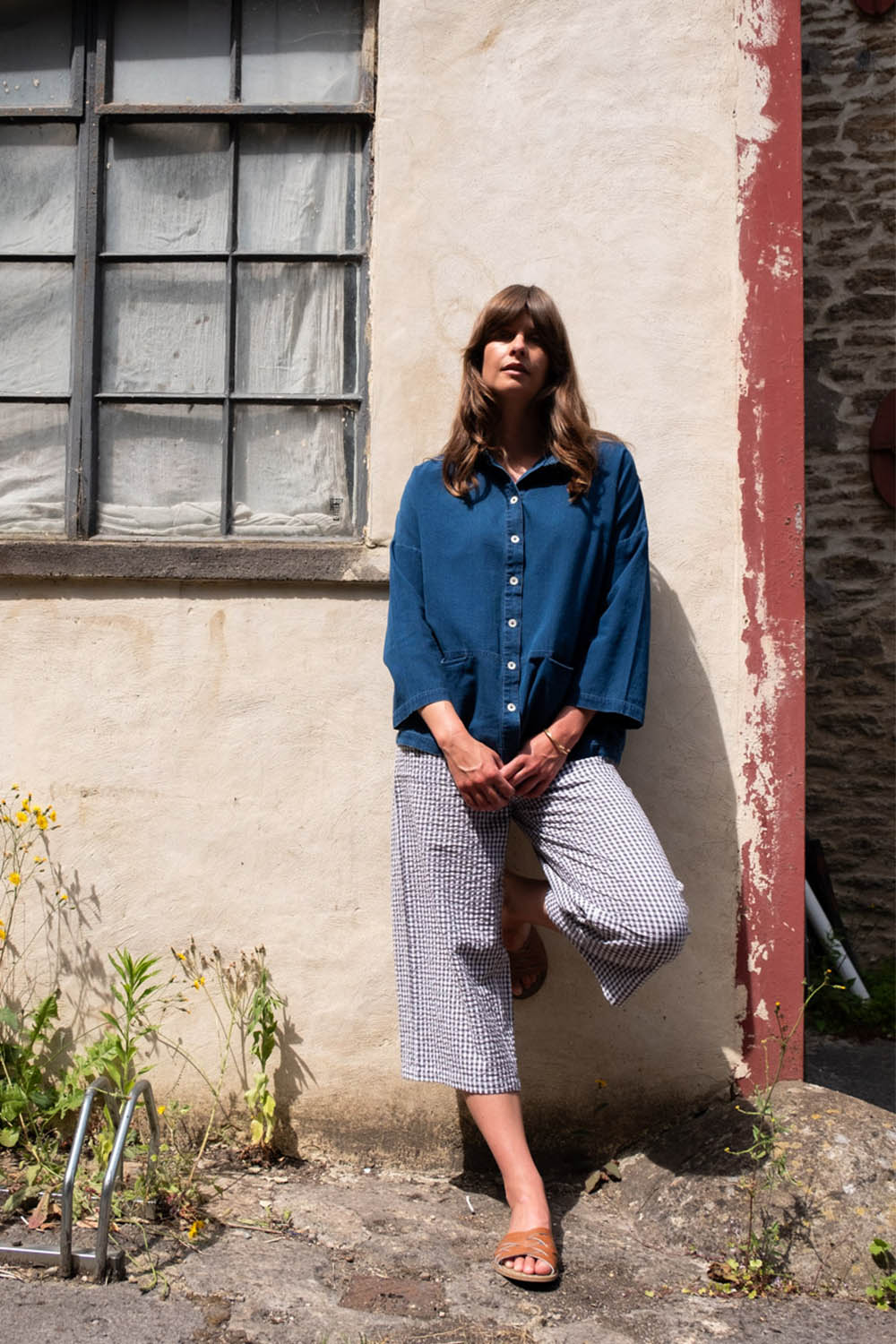 Textured Denim Anya Blouse