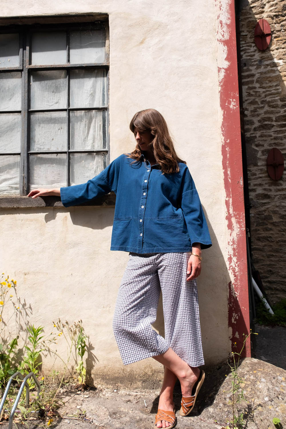 Textured Denim Anya Blouse