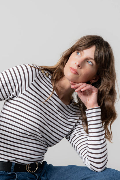 Chocolate Stripe Monica Top