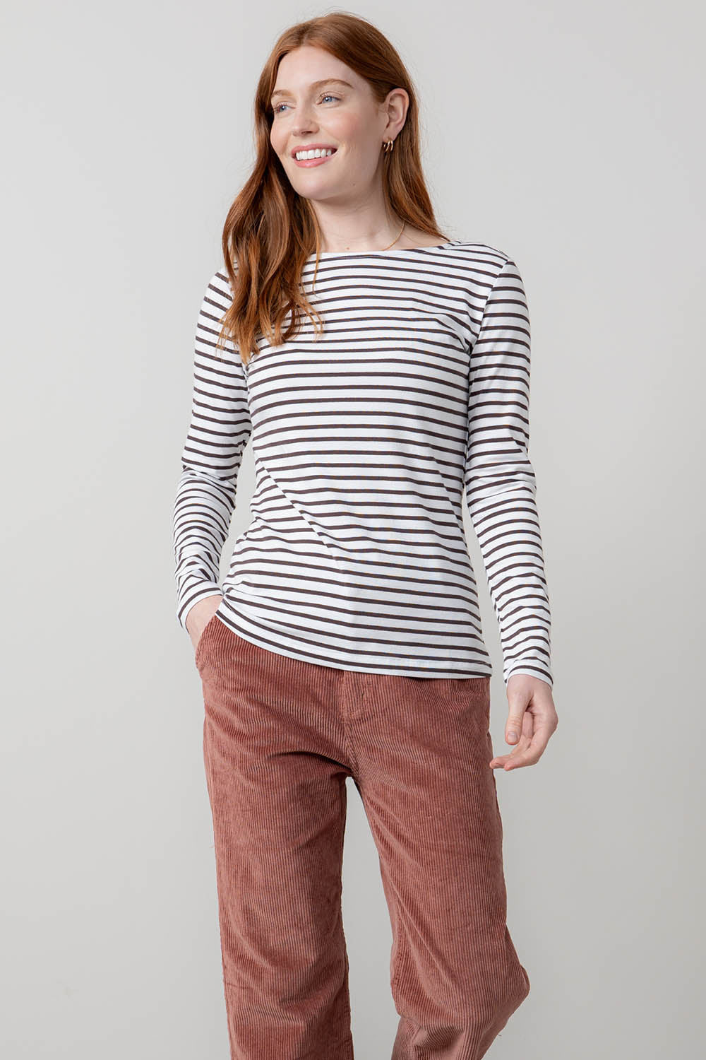 Chocolate Stripe Monica Top