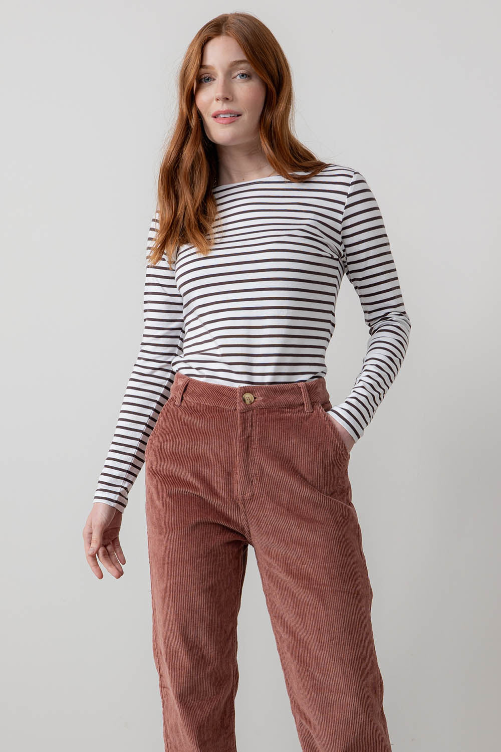 Chocolate Stripe Monica Top