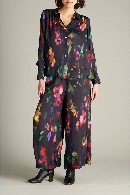 Abstract Painterly Floral Shirt