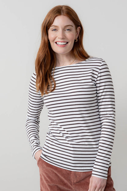 Chocolate Stripe Monica Top