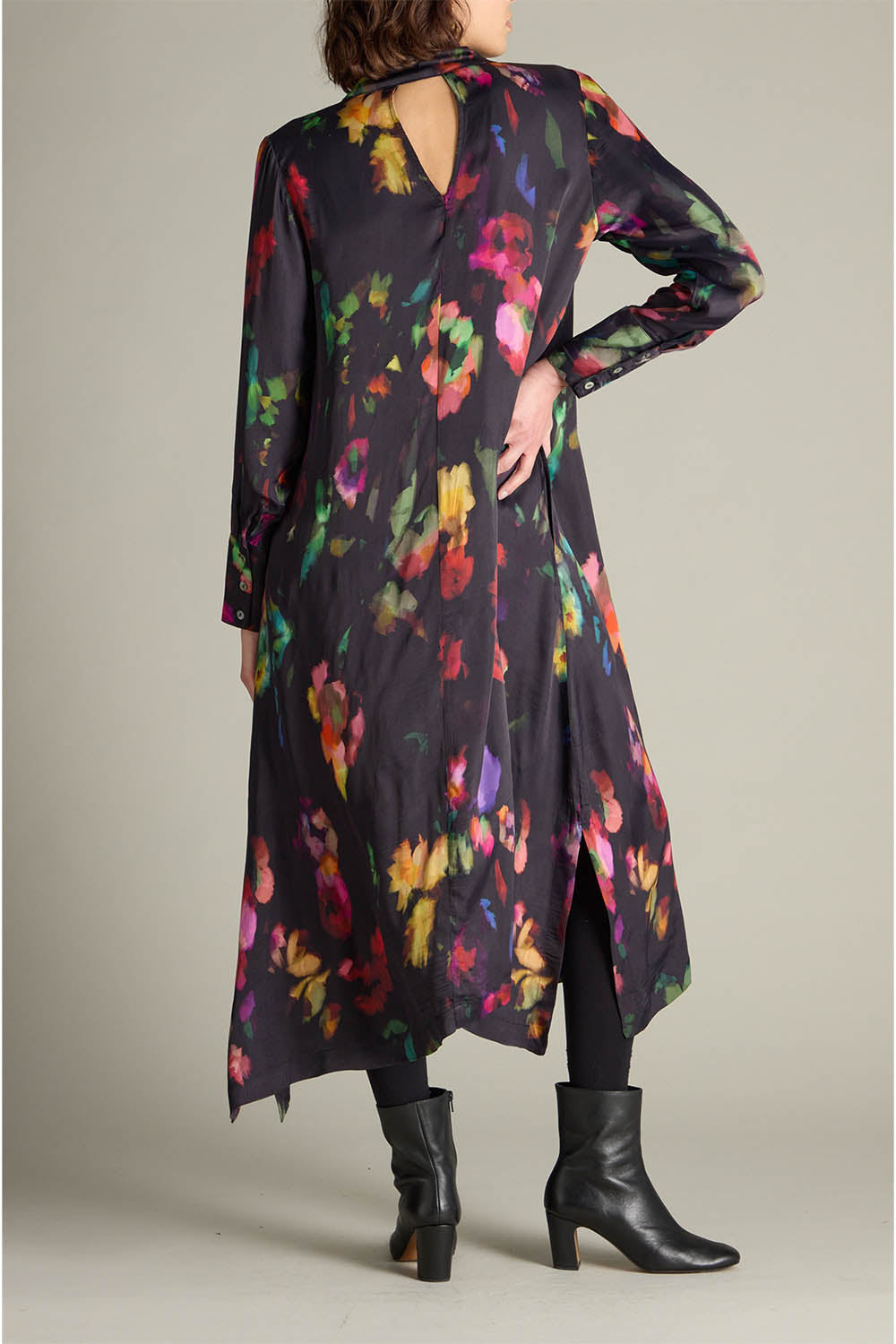 Abstract Painterly Floral Dress