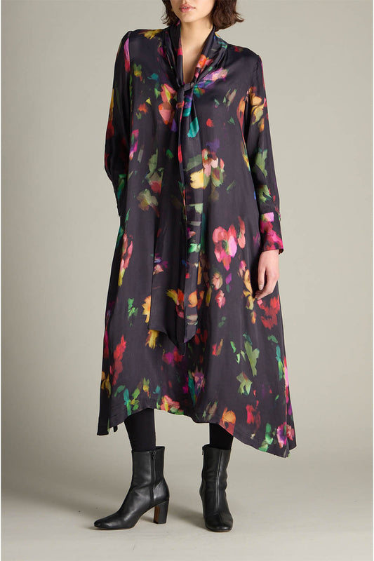 Abstract Painterly Floral Dress