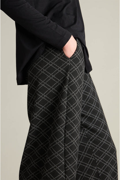 Layered Square Jacquard Trousers