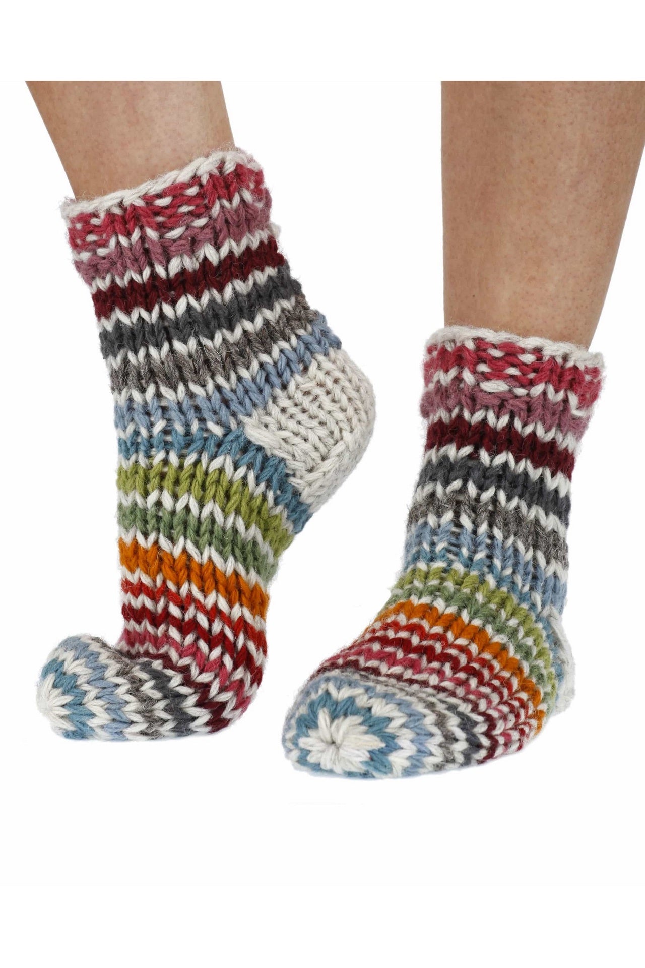 Pachamama Hoxton Stripe Sofa Socks White