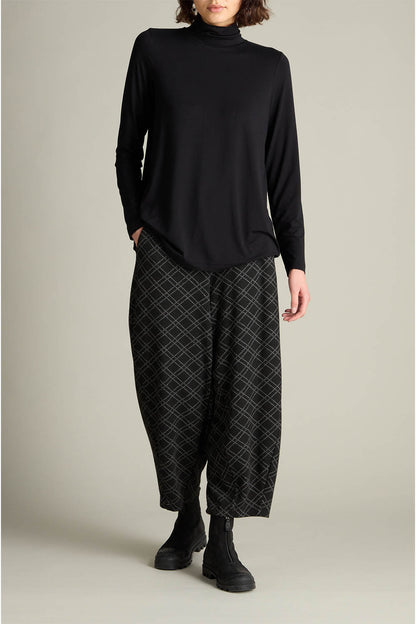 Layered Square Jacquard Trousers