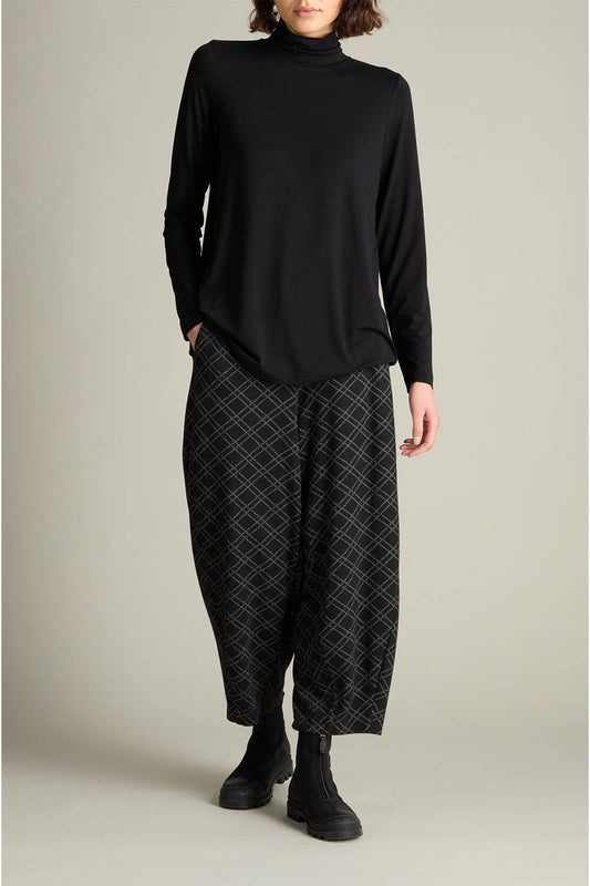 Layered Square Jacquard Trousers