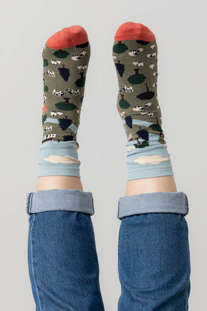 Country Scene Socks