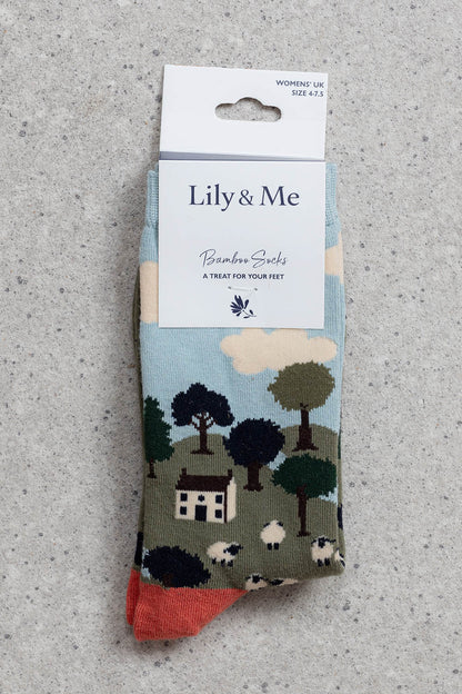 Country Scene Socks